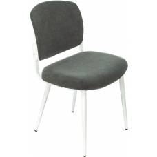 Стул для кухни Бюрократ KF-8W серый Alfa 44 металл белый на ножках (KF-8W/FABRIC/GREY)