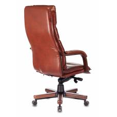 Кресло Бюрократ T-9927WALNUT светло-коричневый Leather Eichel кожа крестовина металл/дерево