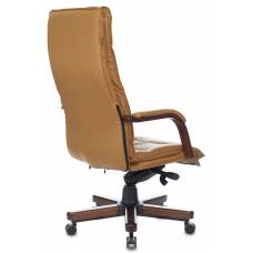 Кресло руководителя Бюрократ T-9927WALNUT горчичный кожа крестовина металл/дерево (T-9927WALNUT/MUSTARD)