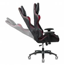 Игровое кресло Бюрократ VIKING 4 AERO белый/синий/красный искусст.кожа/ткань с подголов. крестовина пластик