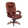 Кресло Бюрократ T-9925WALNUT светло-коричневый Leather Eichel кожа крестовина металл/дерево купить  по выгодным ценам