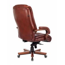 Кресло Бюрократ T-9925WALNUT светло-коричневый Leather Eichel кожа крестовина металл/дерево