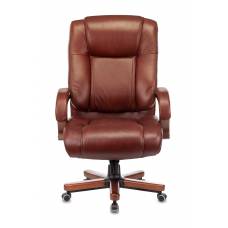 Кресло Бюрократ T-9925WALNUT светло-коричневый Leather Eichel кожа крестовина металл/дерево