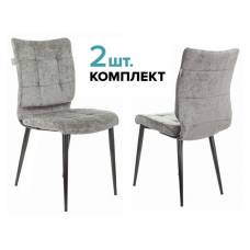 Стул для кухни Бюрократ KF-4_2 комплект 2шт серый Light 19 металл черный на ножках (KF-4/LT19_2)