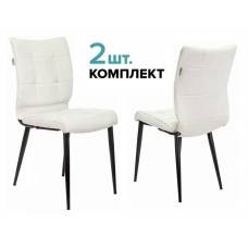 Стул для кухни Бюрократ KF-4_2 комплект 2шт молочный Velvet 20 металл черный на ножках (KF-4/VELV20_2)