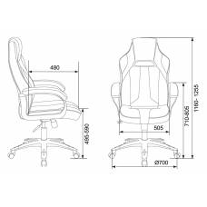 Игровое кресло Бюрократ VIKING 2 AERO черный/оранжевый искусст.кожа/ткань крестовина пластик