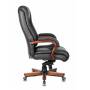 Кресло Бюрократ T-9925WALNUT черный кожа крестовина металл/дерево купить  по выгодным ценам
