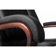 Кресло Бюрократ T-9925WALNUT черный кожа крестовина металл/дерево