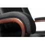 Кресло Бюрократ T-9925WALNUT черный кожа крестовина металл/дерево купить  по выгодным ценам