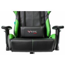 Игровое кресло Бюрократ VIKING 5 AERO черный/салатовый искусственная кожа с подголов. крестовина пластик