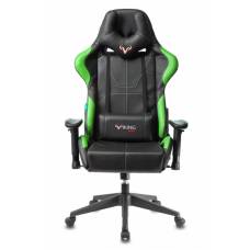 Игровое кресло Бюрократ VIKING 5 AERO черный/салатовый искусственная кожа с подголов. крестовина пластик