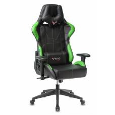 Игровое кресло Бюрократ VIKING 5 AERO черный/салатовый искусственная кожа с подголов. крестовина пластик