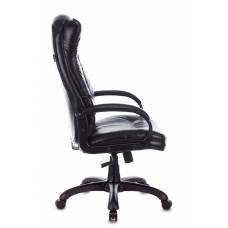 Кресло руководителя Бюрократ CH-879N черный Leather Venge Black эко.кожа крестовина пластик (CH-879N/BLACK)