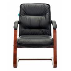 Кресло Бюрократ T-9927WALNUT-AV черный кожа полозья дерево