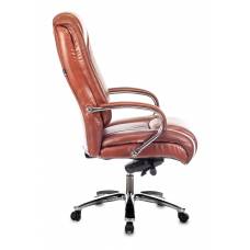 Кресло Бюрократ T-9925SL светло-коричневый Leather Eichel кожа крестовина металл хром