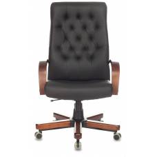 Кресло Бюрократ T-9928WALNUT/ECO черный эко.кожа /дерево