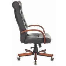Кресло Бюрократ T-9928WALNUT/ECO черный эко.кожа /дерево